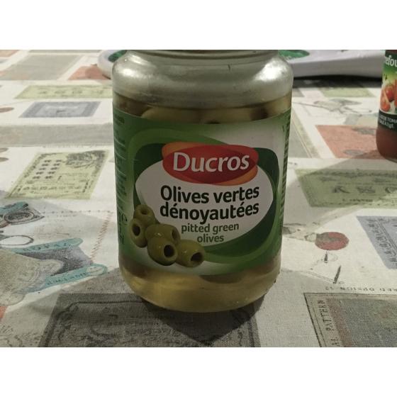PITTED GREEN OLIVES DUCROS 37CI 320G