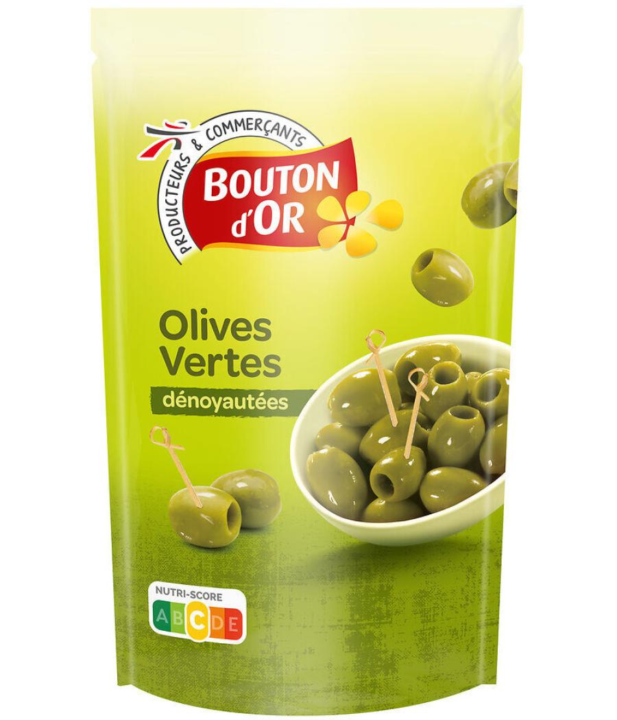 OLIVES VERTES DENOYAUTEES BOUTON D'OR 320G OLIVES VERTES DENOYAUTEES BOUTON D'OR 320G