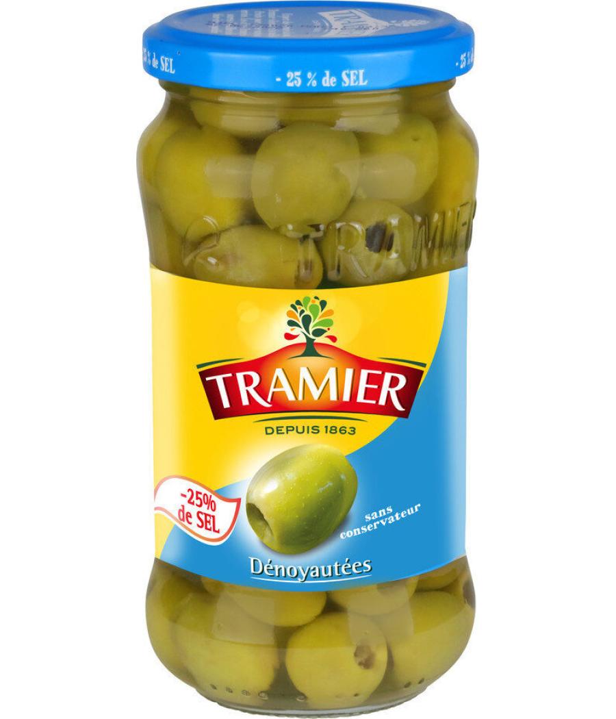 OLIVES VERTES DENOYAUTEES  TRAMIER 160G OLIVES VERTES DENOYAUTEES  TRAMIER 160G