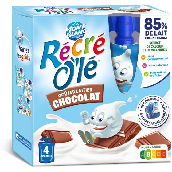 RECRE O\'LE GOUTER LAITIER GOURDES CHOCOLAT 4X85G 340 G