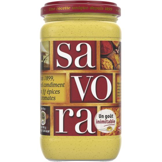 AMORA SPECIALITE A LA MOUTARDE DE DIJON AUX EPICES ET AROMATES SAVORA BOCAL 385G 385 G