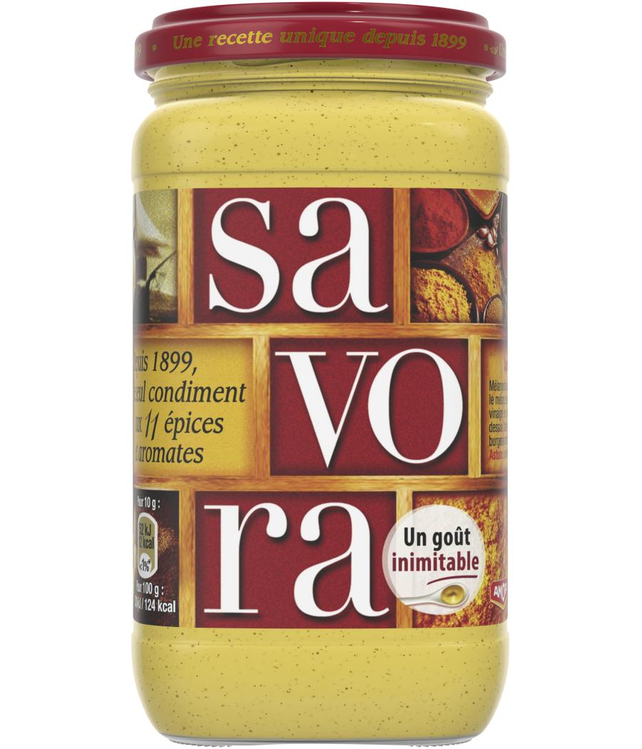 AMORA SPECIALITE A LA MOUTARDE DE DIJON AUX EPICES ET AROMATES SAVORA BOCAL 385G 385 G AMORA SPECIALITE A LA MOUTARDE DE DIJON AUX EPICES ET AROMATES SAVORA BOCAL 385G 385 G