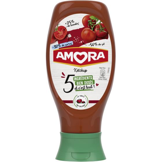 KETCHUP AUX 5 INGREDIENTS BIEN DOSES AMORA 468G