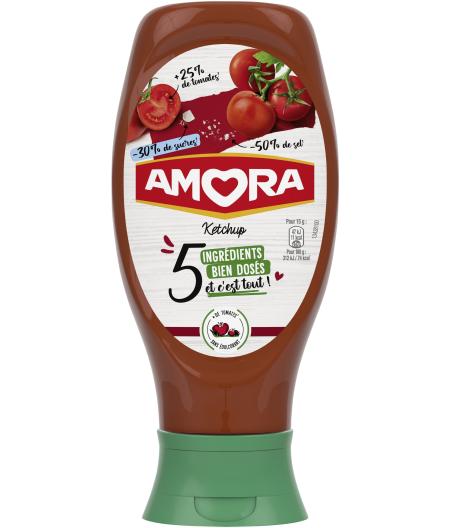 KETCHUP AUX 5 INGREDIENTS BIEN DOSES AMORA 468G
