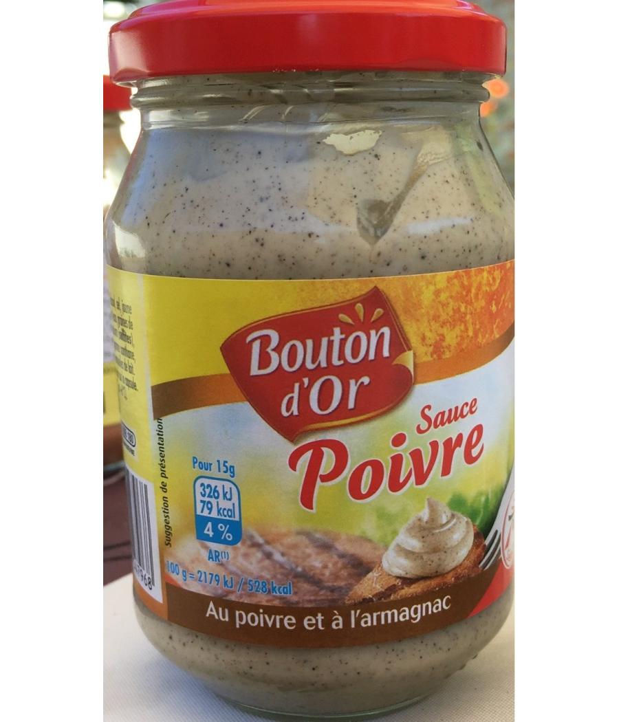 SAUCE POIVRE ET A L'ARMAGNAC  BOUTON D'OR 235G SAUCE POIVRE ET A L'ARMAGNAC  BOUTON D'OR 235G