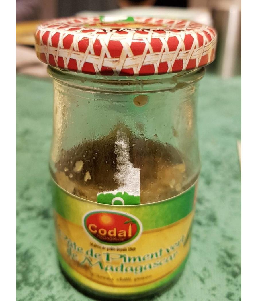 PATE DE PIMENTS VERT DE MADAGASCAR  CODAL 100G PATE DE PIMENTS VERT DE MADAGASCAR  CODAL 100G