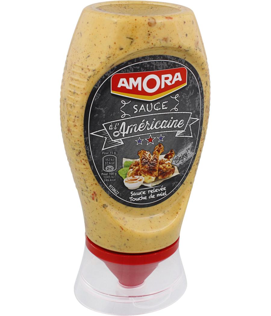 SAUCE D'ACCOMPAGNEMENT EPICEE A L'AMERICAINE AMORA 250 G SAUCE D'ACCOMPAGNEMENT EPICEE A L'AMERICAINE AMORA 250 G
