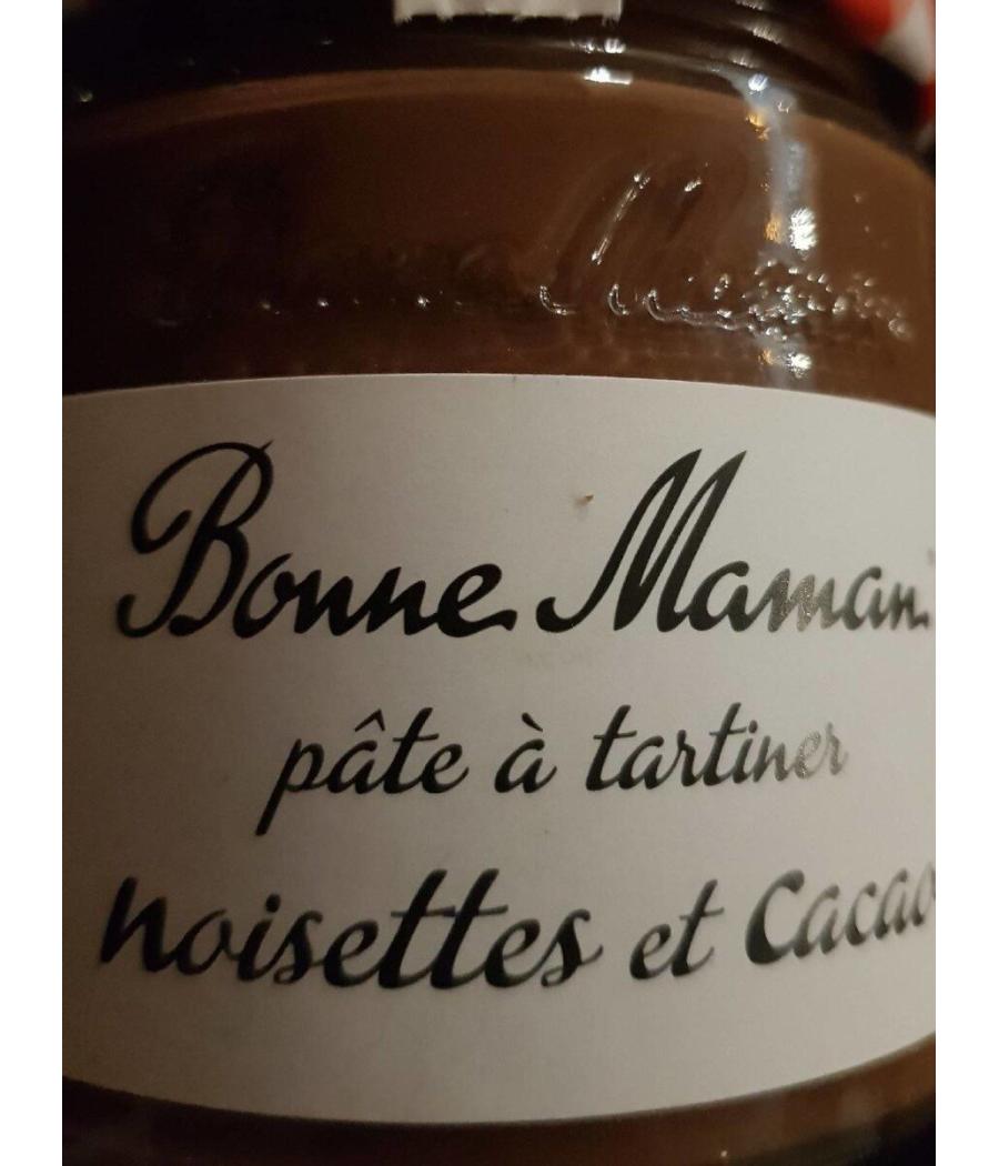 PATE A TARTINER AUX NOISETTES ET AU CACAO BONNE MAMAN  250G PATE A TARTINER AUX NOISETTES ET AU CACAO BONNE MAMAN  250G