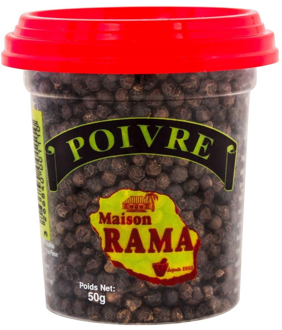 POIVRE MAISON RAMA EN GRAINS POT 50G POIVRE MAISON RAMA EN GRAINS POT 50G