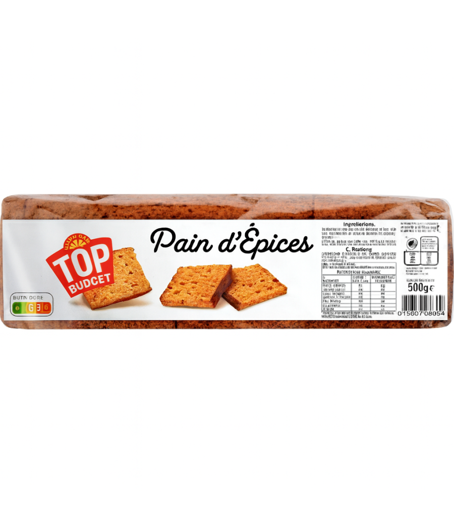 PAIN D'EPICES TOP BUDGET 500G PAIN D'EPICES TOP BUDGET 500G