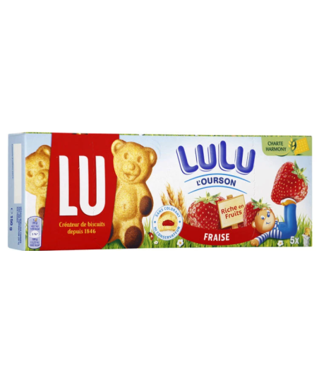GATEAUX L'OURSON FOURRES A LA FRAISE LU 150G