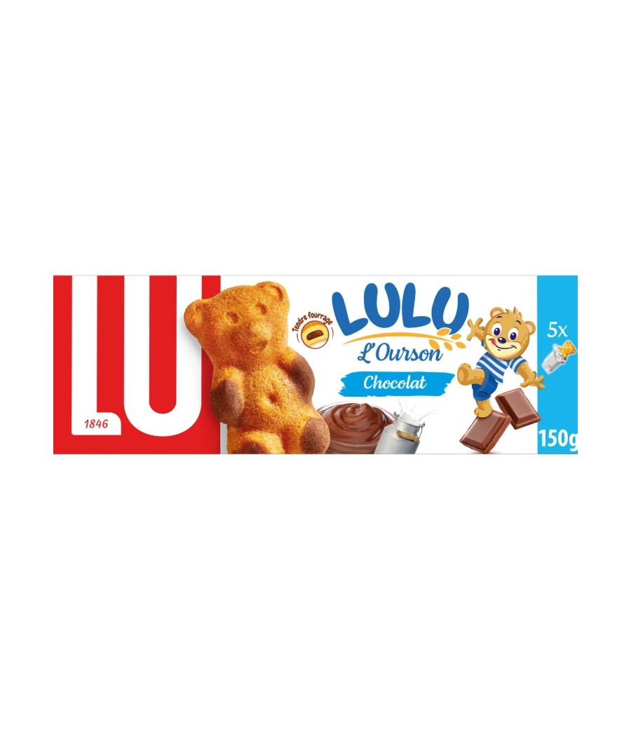 GATEAUX L'OURSON FOURRES AU CHOCOLAT LU  150G GATEAUX L'OURSON FOURRES AU CHOCOLAT LU  150G