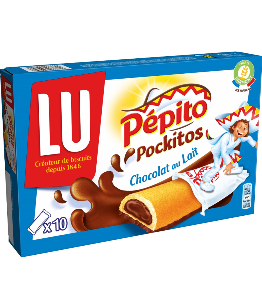 BISCUIT PEPITO  CHOCOLAT AU LAIT LU 295G BISCUIT PEPITO  CHOCOLAT AU LAIT LU 295G