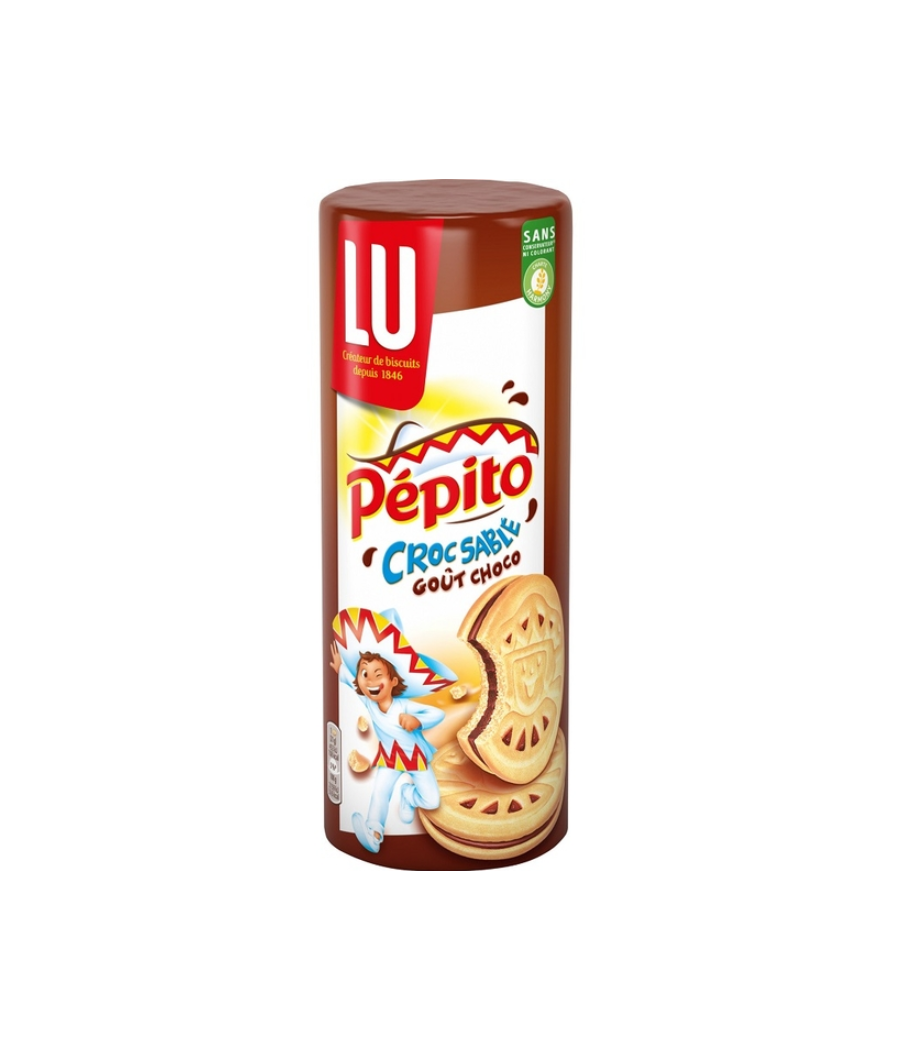BISCUITS PEPITO CROC SABLE GOUT CHOCOLAT LU  294G BISCUITS PEPITO CROC SABLE GOUT CHOCOLAT LU  294G