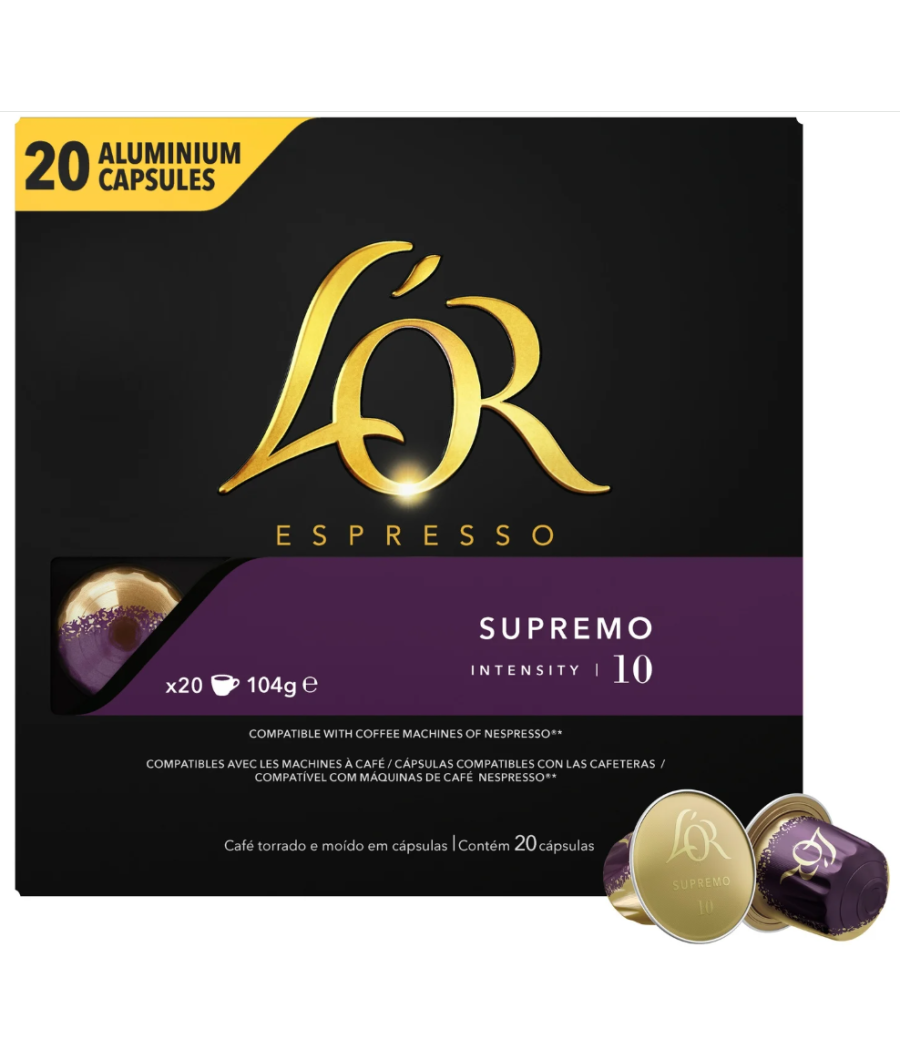 CAFE L'OR ESPRESSO SUPREMO X20 CAPSULES CAFE L'OR ESPRESSO SUPREMO X20 CAPSULES