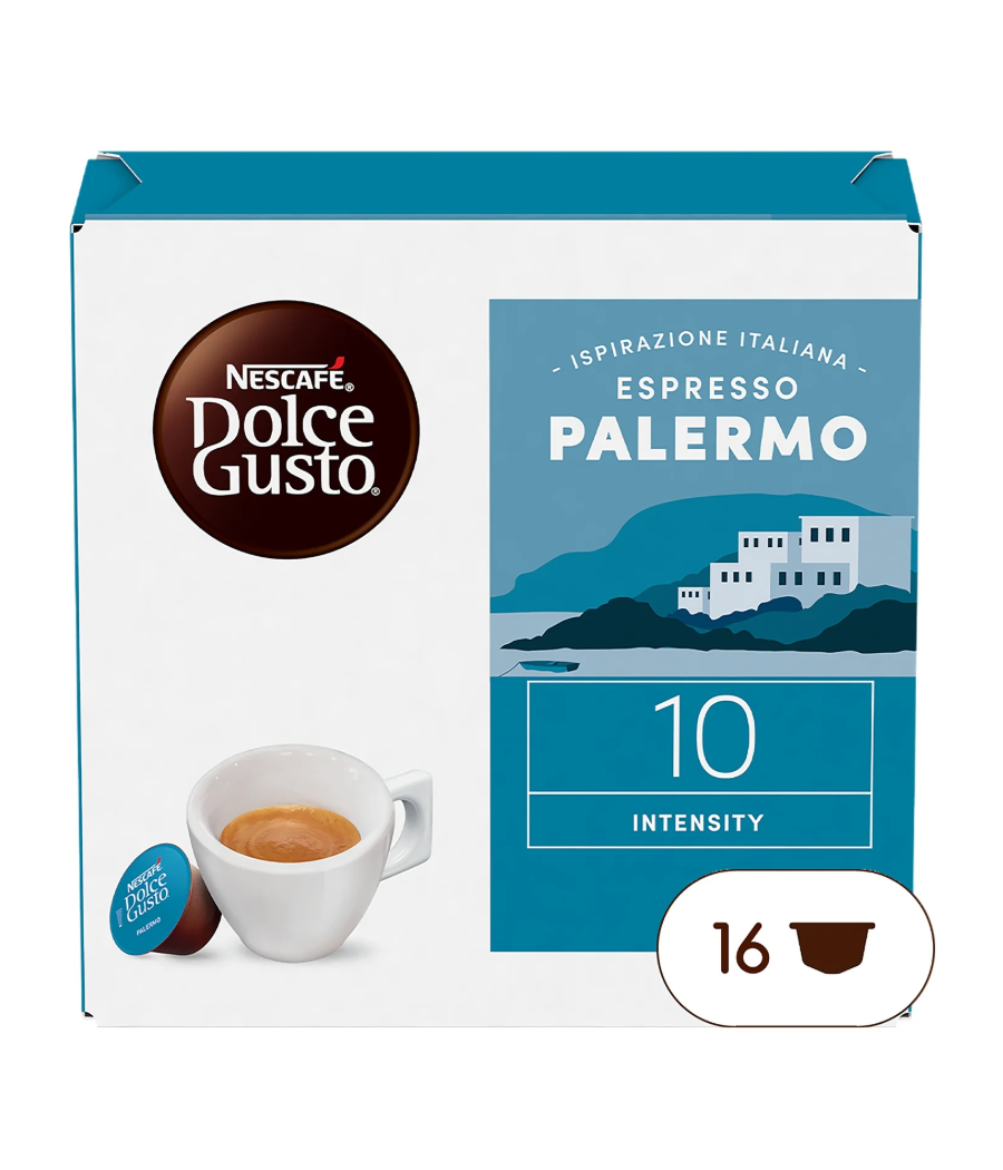 CAFE  NESCAFE DOLCE GUSTO ESPRESSO PALERMO X16 CAPSULES CAFE  NESCAFE DOLCE GUSTO ESPRESSO PALERMO X16 CAPSULES