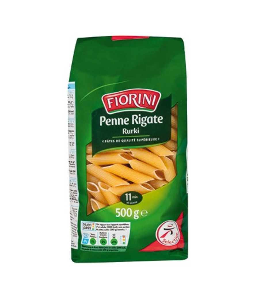 PATES PENNE RIGATE RURKI FLORINI  500G PATES PENNE RIGATE RURKI FLORINI  500G