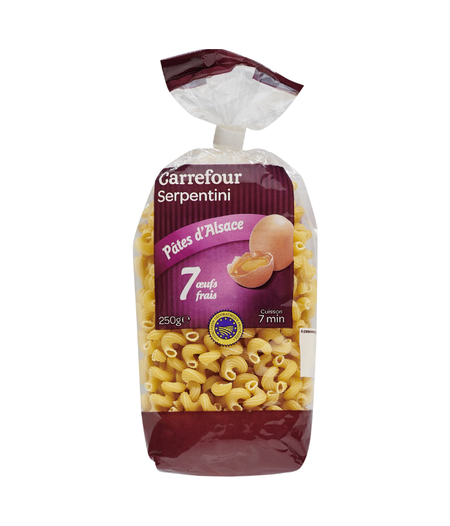 PATES CARREFOUR D'ALSACE 250G PATES CARREFOUR D'ALSACE 250G