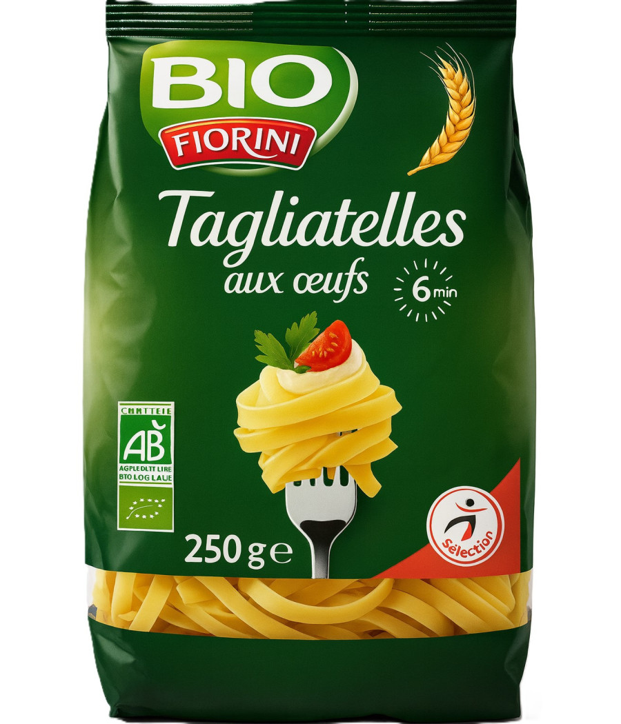 PATES TAGLIATELLES AUX OEUFS FLORINI BIO 250G PATES TAGLIATELLES AUX OEUFS FLORINI BIO 250G