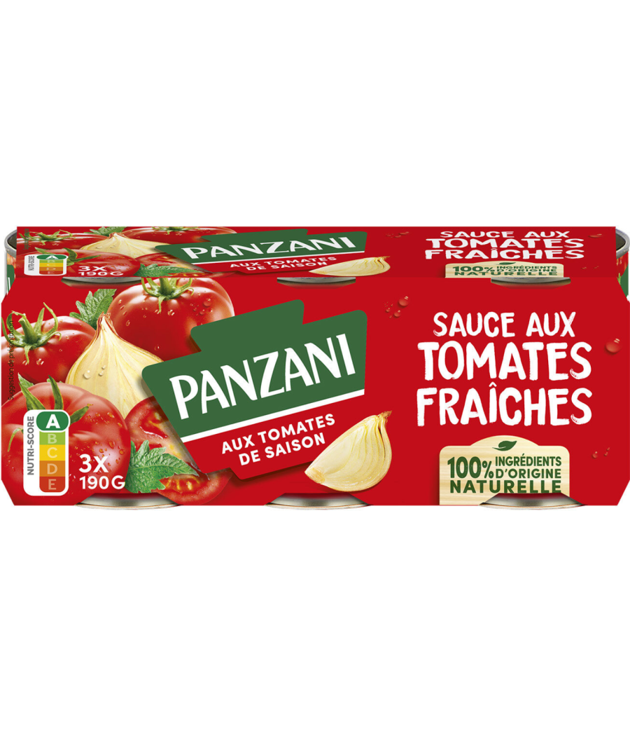 SAUCES AUX TOMATES FRAICHES 3 X 190G SAUCES AUX TOMATES FRAICHES 3 X 190G