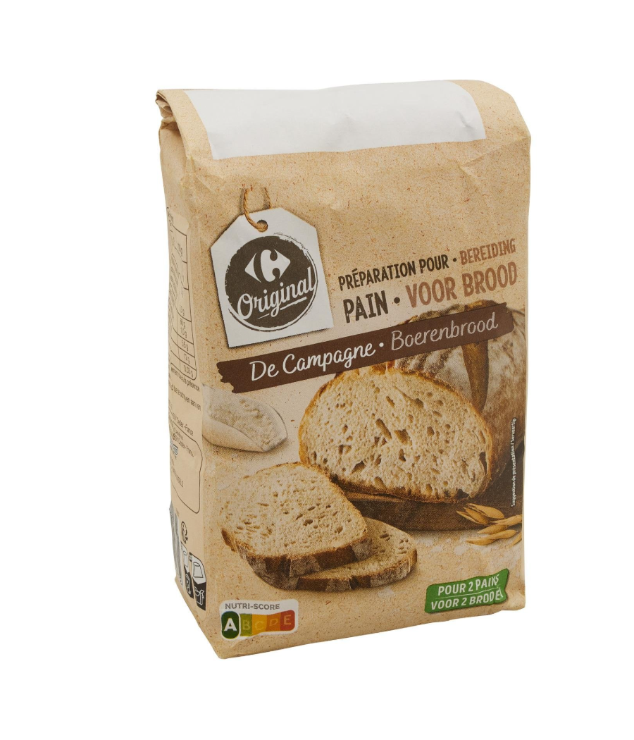 PREPARATION POUR PAIN MULTI-CEREALES CARREFOUR 1KG PREPARATION POUR PAIN MULTI-CEREALES CARREFOUR 1KG