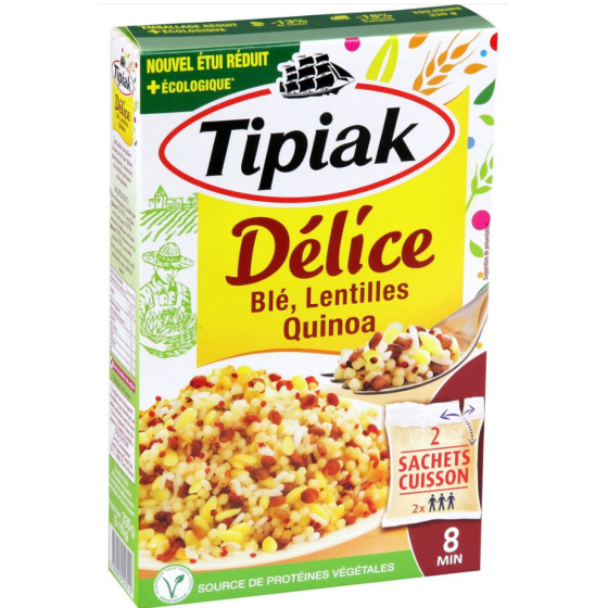 BLE LENTILLES ET QUINOA TIPIAK 2 X 165G