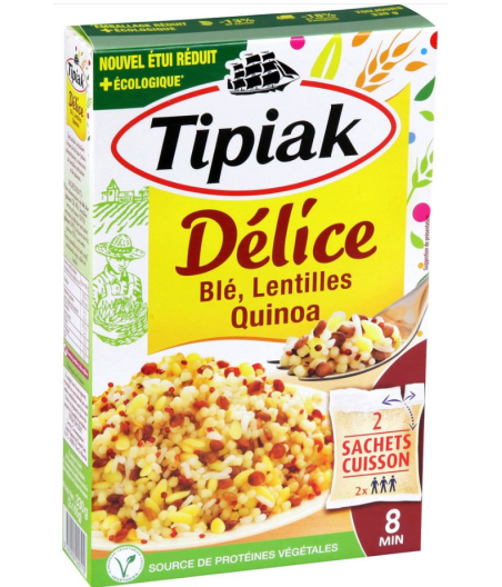 BLE LENTILLES ET QUINOA TIPIAK 2 X 165G
