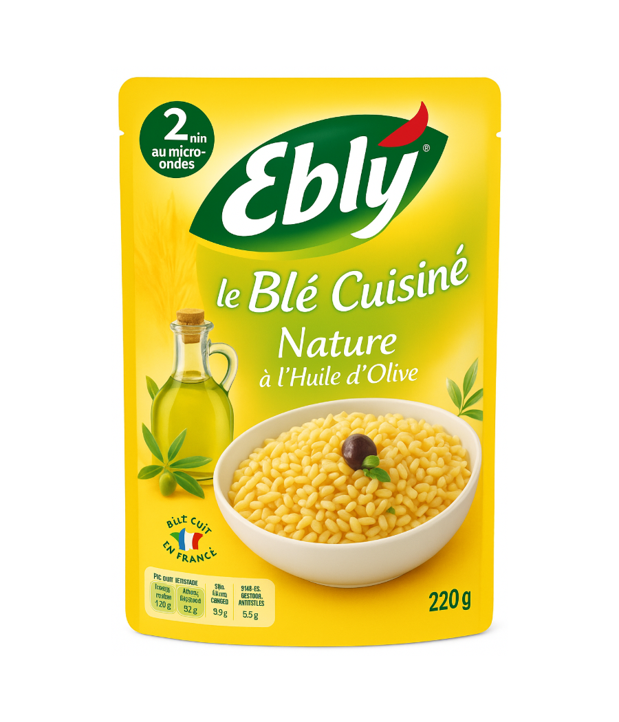 LE BLE CUISINE NATURE A L'HUILE D'OLIVE EBLY 220G LE BLE CUISINE NATURE A L'HUILE D'OLIVE EBLY 220G