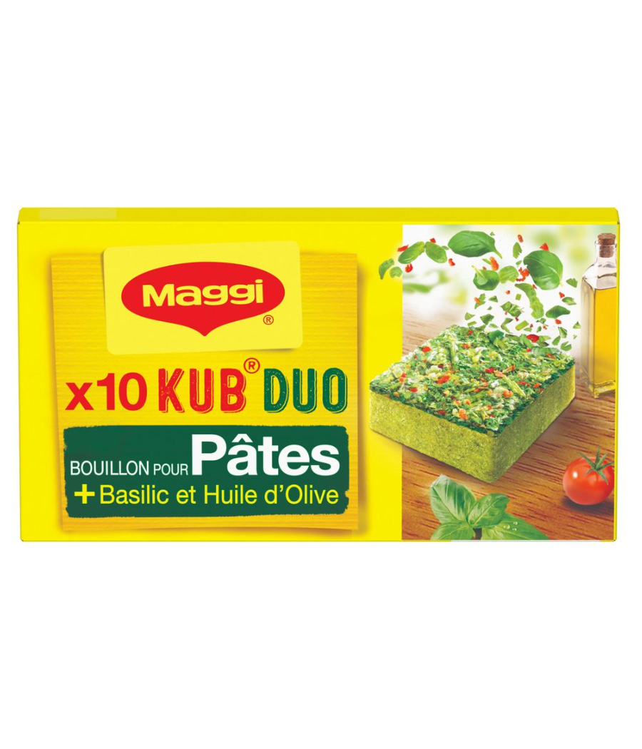 BOUILLON KUB DUO PATES BASILIC MAGGI  105G BOUILLON KUB DUO PATES BASILIC MAGGI  105G