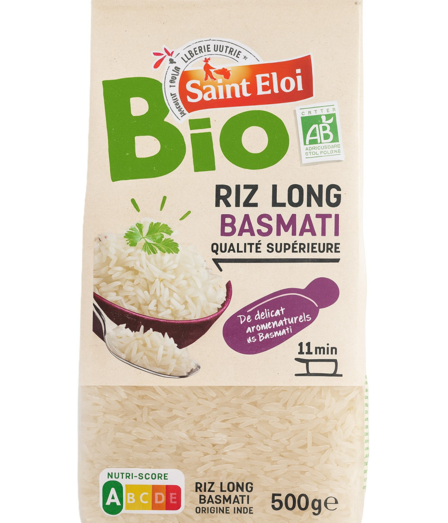 RIZ LONG BASMATI BIO SAINT ELOI 500G RIZ LONG BASMATI BIO SAINT ELOI 500G