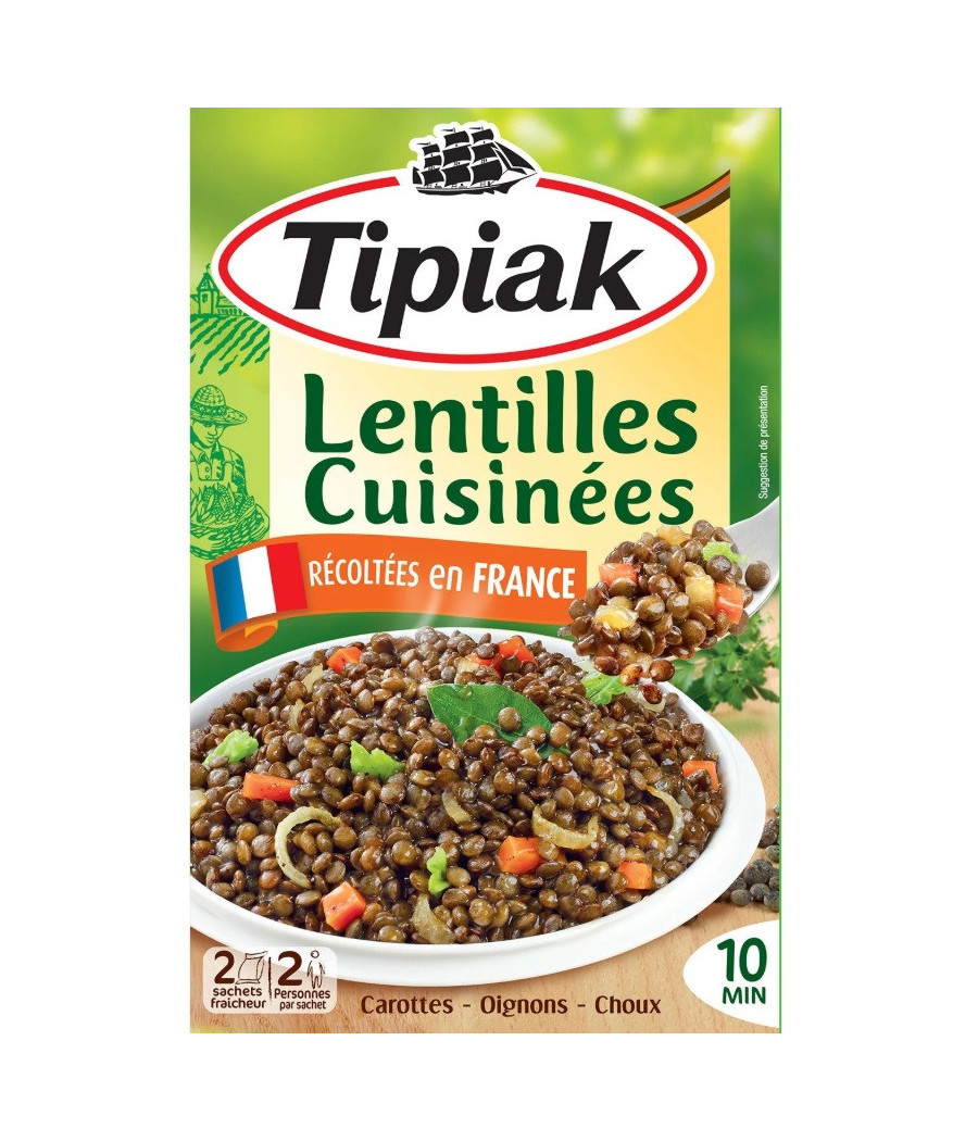 LENTILLES CUISINEES TIPIAK 240G LENTILLES CUISINEES TIPIAK 240G