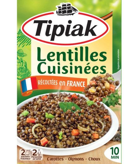 LENTILLES CUISINEES TIPIAK 240G