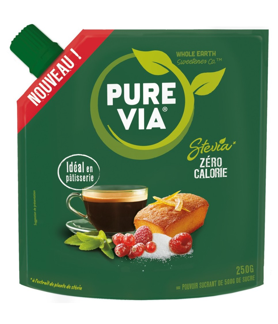 SUCRE PURE VIA POUDRE STEVIA 250G SUCRE PURE VIA POUDRE STEVIA 250G