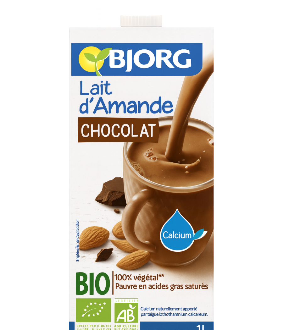 LAIT D'AMANDES AU CHOCOLAT BJORG   270G LAIT D'AMANDES AU CHOCOLAT BJORG   270G