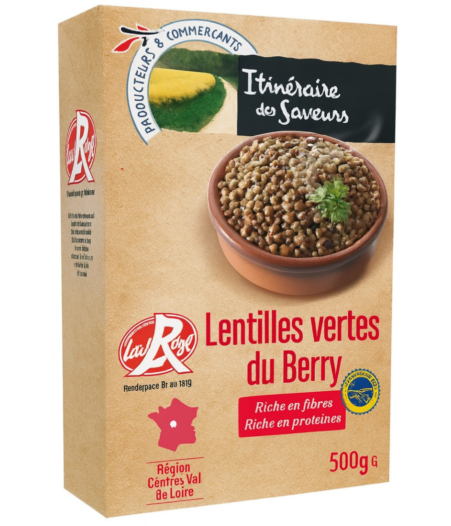 LENTILLES VERTES DU BERRY ITINERAIRE DES SAVEURS 500G LENTILLES VERTES DU BERRY ITINERAIRE DES SAVEURS 500G