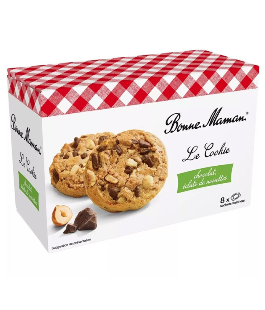 COOKIES CHOCOLAT NOISETTES BONNE MAMAN 225G COOKIES CHOCOLAT NOISETTES BONNE MAMAN 225G