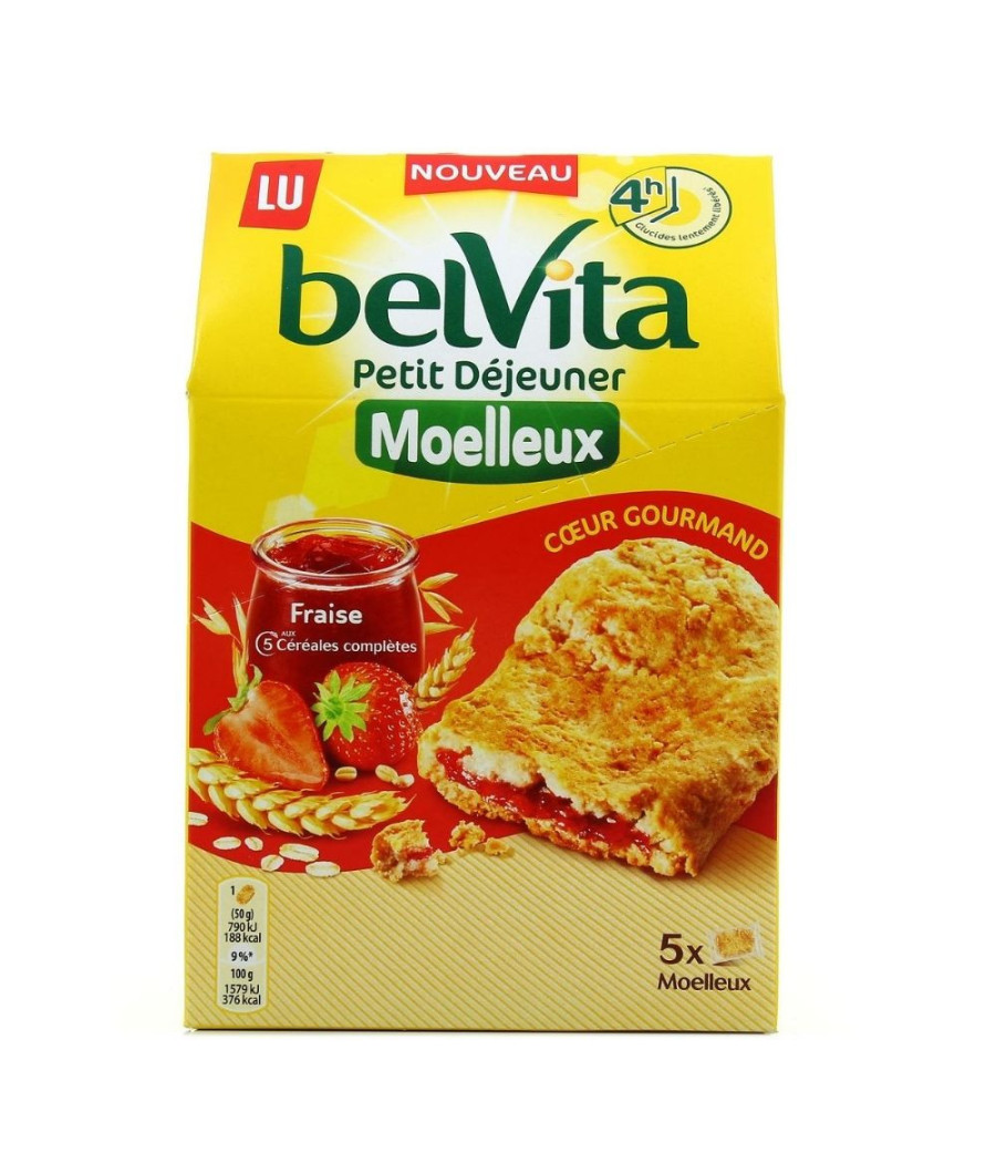 PETIT DEJEUNER MOELLEUX FRAISE BELVITA 250G PETIT DEJEUNER MOELLEUX FRAISE BELVITA 250G