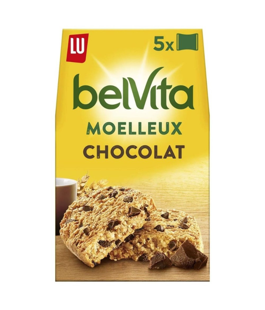 BISCUITS PETIT DEJEUNER MOELLEUX AUX PEPITES DE CHOCOLAT BELVITA 250G BISCUITS PETIT DEJEUNER MOELLEUX AUX PEPITES DE CHOCOLAT BELVITA 250G