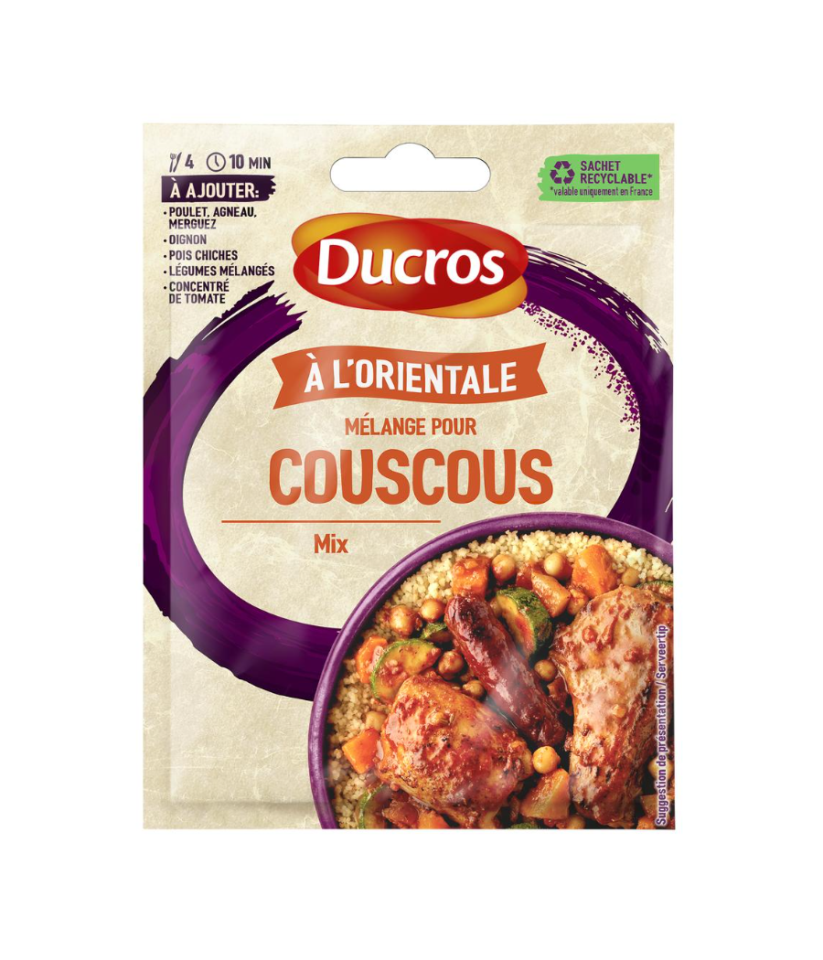 COUSCOUS DUCROS MELANGE A L'ORIENTALE 20G COUSCOUS DUCROS MELANGE A L'ORIENTALE 20G