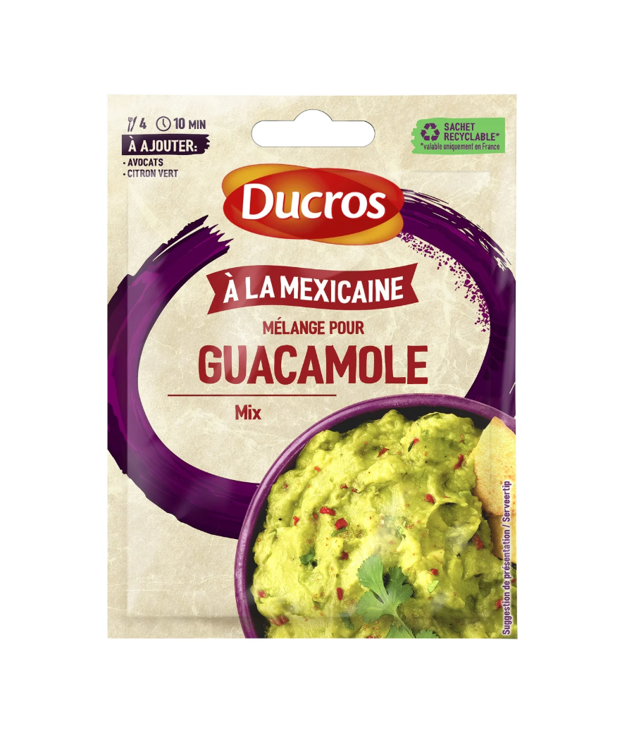 MELANGE DUCROS POUR GUACAMOLE A LA MEXICAINE 20G MELANGE DUCROS POUR GUACAMOLE A LA MEXICAINE 20G
