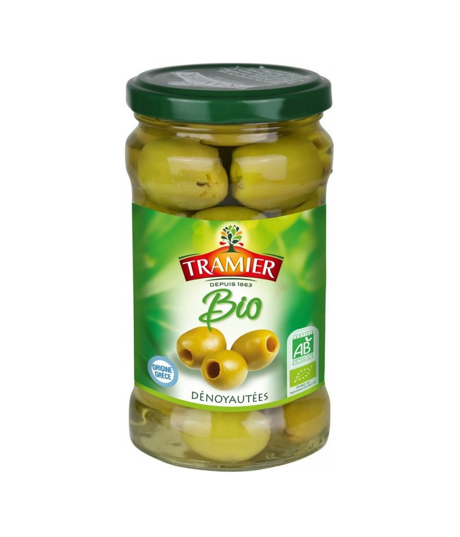 OLIVES VERTES DENOYAUTEES BIO TRAMIER 130G OLIVES VERTES DENOYAUTEES BIO TRAMIER 130G