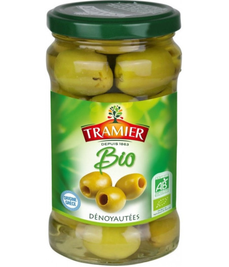 OLIVES VERTES DENOYAUTEES BIO TRAMIER 130G