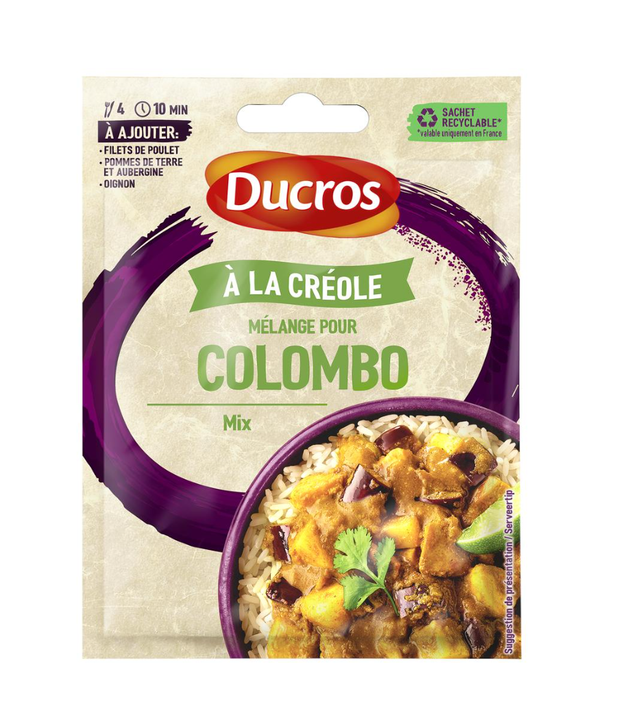 FOND DE SAUCE DUCROS MELANGE MALIN COLOMBO CREOLE 25G FOND DE SAUCE DUCROS MELANGE MALIN COLOMBO CREOLE 25G