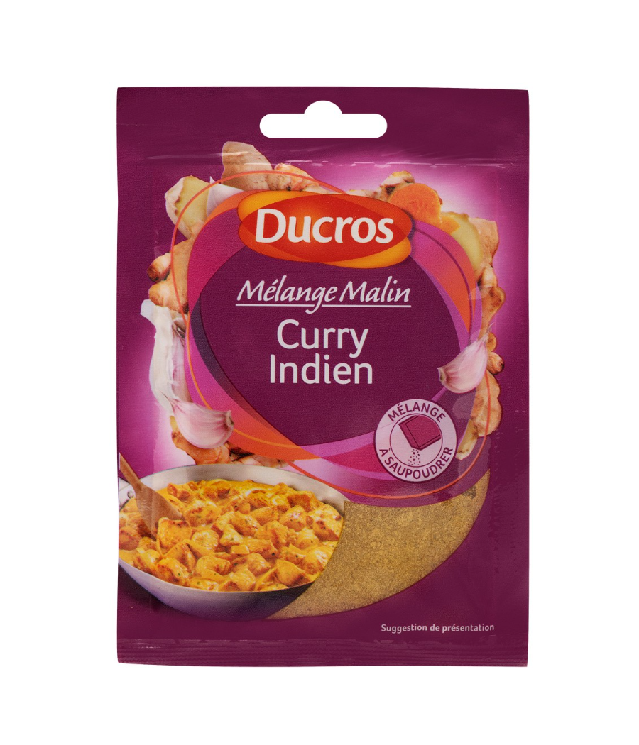 FOND DE SAUCE DUCROS MELANGE POUR CURRY INDIEN 20G FOND DE SAUCE DUCROS MELANGE POUR CURRY INDIEN 20G