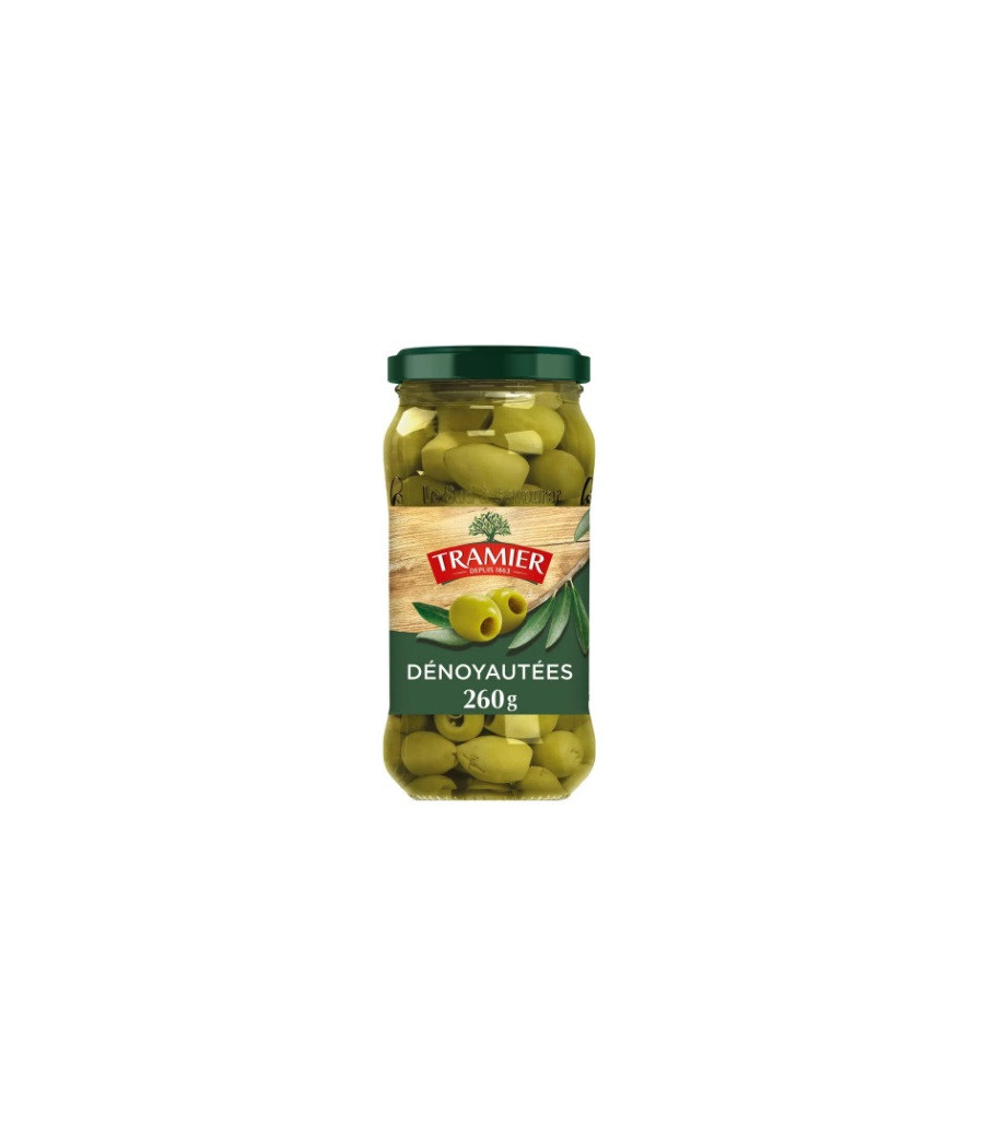 OLIVES VERTES DENOYAUTEES TRAMIER 260G OLIVES VERTES DENOYAUTEES TRAMIER 260G
