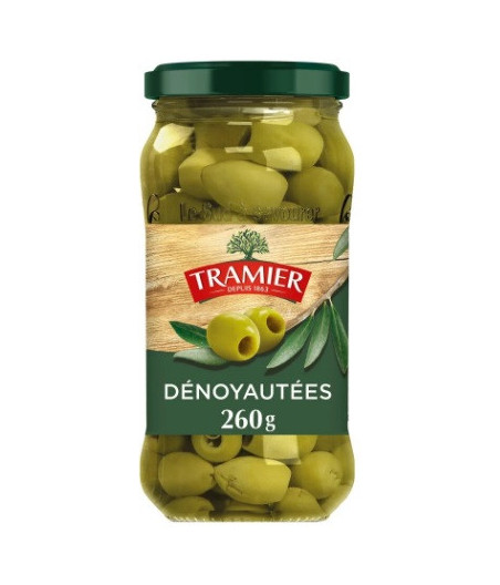 OLIVES VERTES DENOYAUTEES TRAMIER 260G
