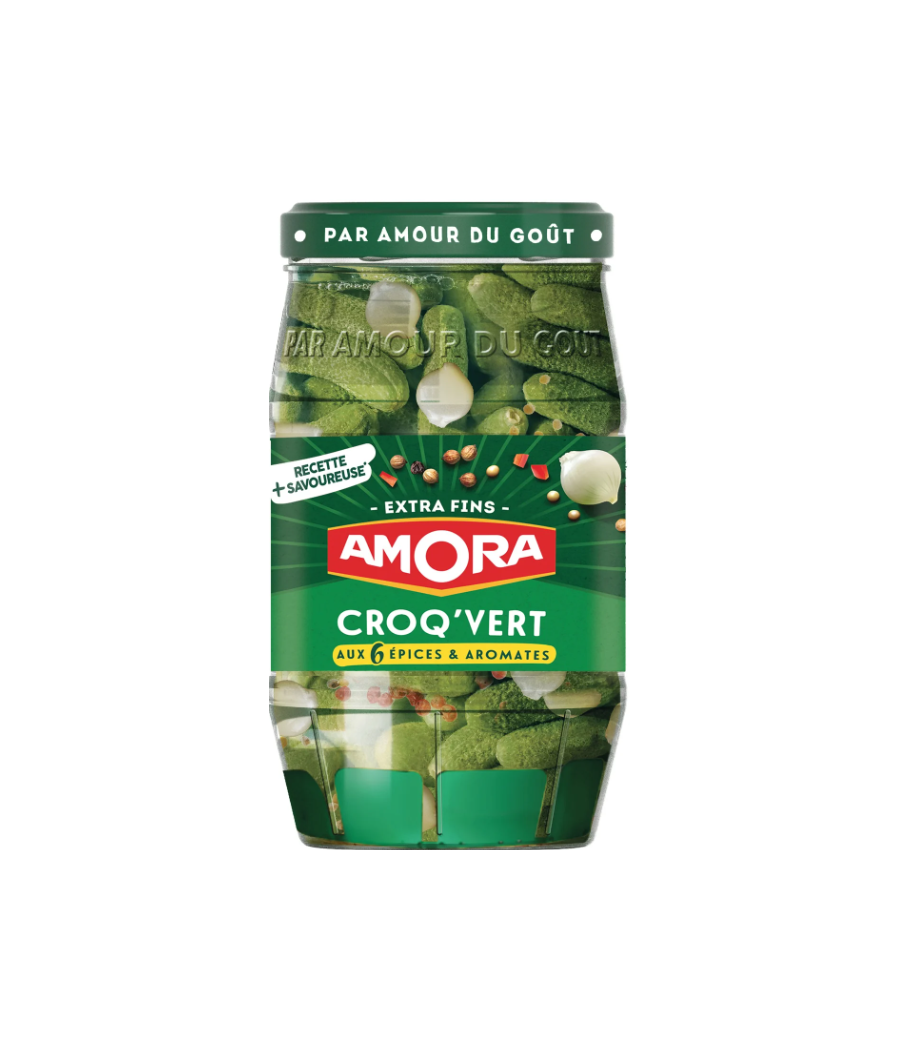 CORNICHONS EXTRA-FINS AMORA POT DE 205 G CORNICHONS EXTRA-FINS AMORA POT DE 205 G