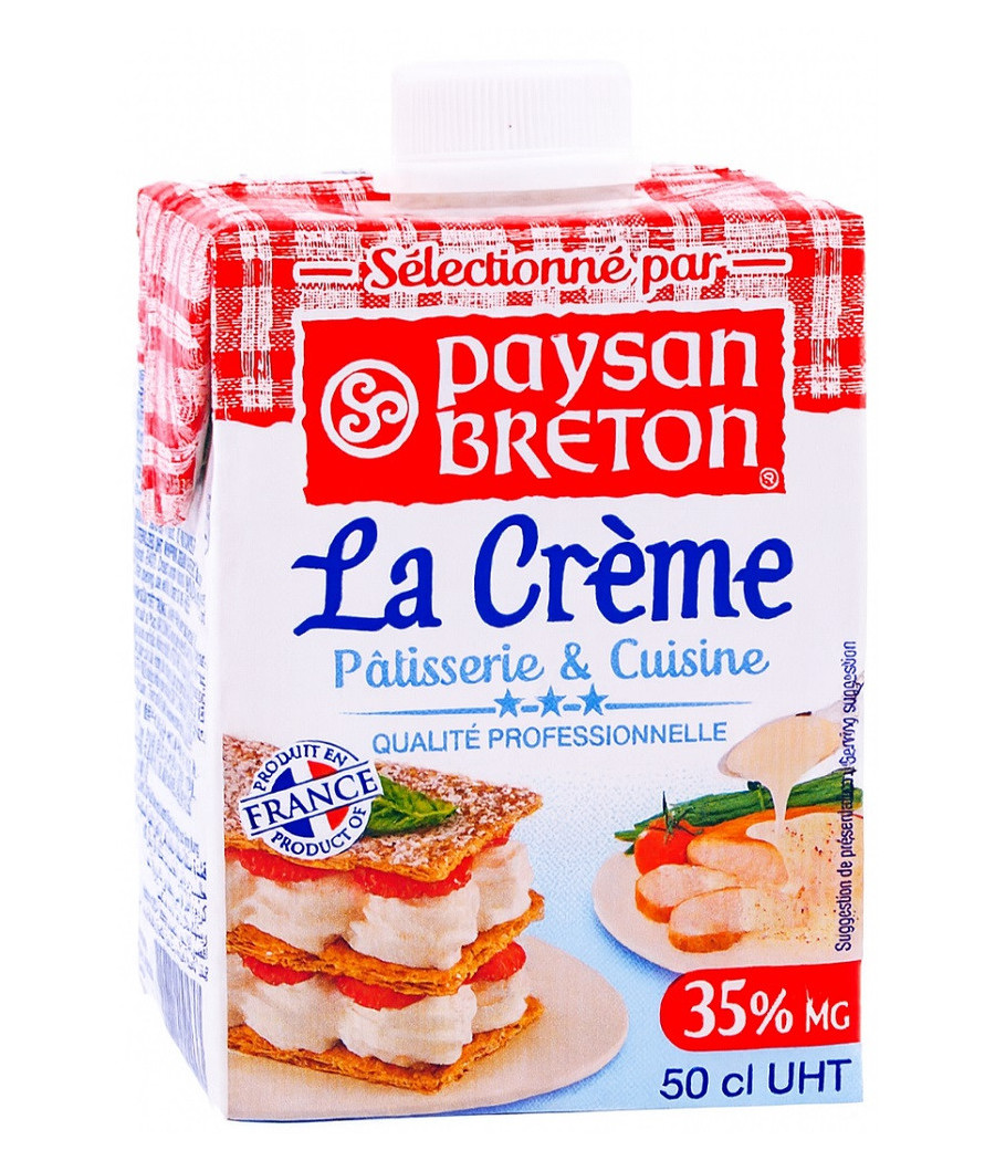 CRÈME FRAÎCHE PAYSAN BRETON 50CL 35% MATIÈRE GRASSE CRÈME FRAÎCHE PAYSAN BRETON 50CL 35% MATIÈRE GRASSE