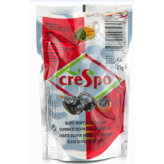 OLIVES CRESPO NOIRES A LA GRECQUE 125G