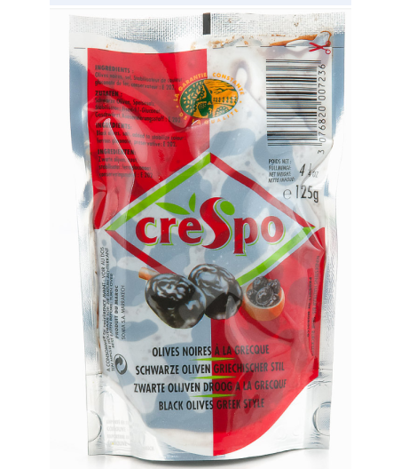OLIVES CRESPO NOIRES A LA GRECQUE 125G